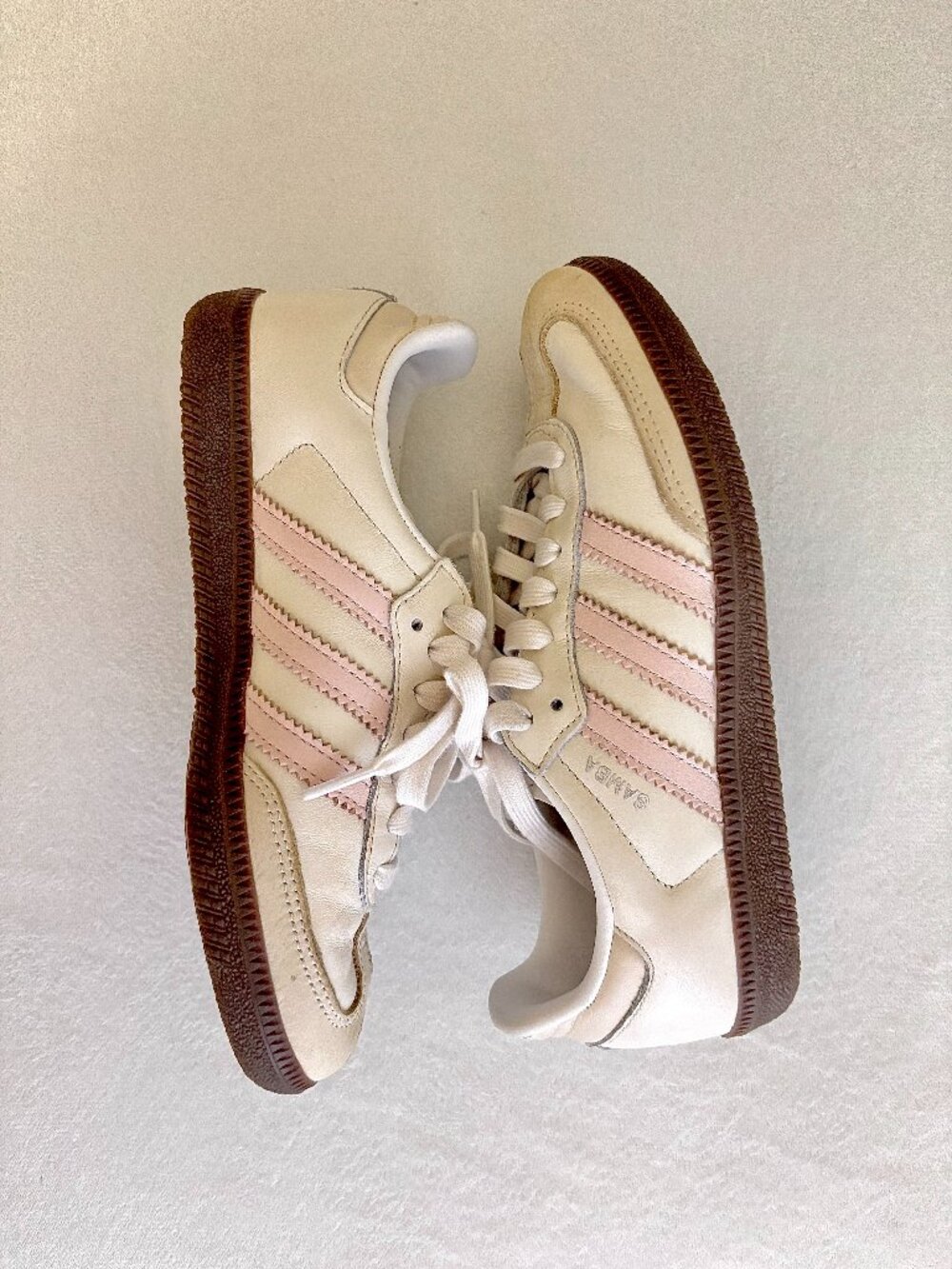 Adidas Originals Samba OG Sneakers in White and Light Pink